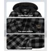 imageZITY Boys Flannel Jacket Sherpa Lined Hoodies Zip Up Fleece Plaid Shirt Unisex Winter Coat Kids Outerwear 615 YearsDark Grey