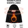 imageZITY Boys Fleece Jacket Sherpa Lined Hoodie Zip Up Sweatshirt Warm Outerwear Winter Coat for Kids 615 YearsRed Black