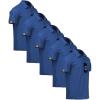 imageZITY 5 Pack Mens Polo Shirt Short Sleeve Sports Golf Tennis TShirt MoistureWicking Summer ShirtsSapphire Blue