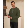 imageZITY Mens Crewneck Sweatshirt Heavyweight Fleece Sweatshirts Kangaroo Pocket Thick Winter Sherpa Lined Long Sleeve PulloverArmy Green