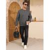imageZITY Mens Crewneck Sweatshirt Heavyweight Fleece Sweatshirts Kangaroo Pocket Thick Winter Sherpa Lined Long Sleeve PulloverGrey