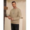 imageZITY Mens Crewneck Sweatshirt Heavyweight Fleece Sweatshirts Kangaroo Pocket Thick Winter Sherpa Lined Long Sleeve PulloverLight Brown