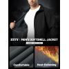 imageZITY Mens Lightweight Softshell Jacket Warm Fleece Lined Waterproof Rain Jacket Windbreaker Windproof Soft Shell OutdoorBlack