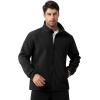imageZITY Mens Lightweight Softshell Jacket Warm Fleece Lined Waterproof Rain Jacket Windbreaker Windproof Soft Shell OutdoorBlack
