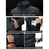 imageZITY Mens Lightweight Softshell Jacket Warm Fleece Lined Waterproof Rain Jacket Windbreaker Windproof Soft Shell OutdoorGrey