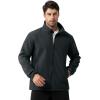 imageZITY Mens Lightweight Softshell Jacket Warm Fleece Lined Waterproof Rain Jacket Windbreaker Windproof Soft Shell OutdoorGrey