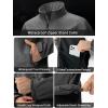 imageZITY Mens Lightweight Softshell Jacket Warm Fleece Lined Waterproof Rain Jacket Windbreaker Windproof Soft Shell OutdoorHgrey