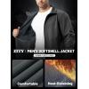 imageZITY Mens Lightweight Softshell Jacket Warm Fleece Lined Waterproof Rain Jacket Windbreaker Windproof Soft Shell OutdoorHgrey