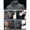 imageZITY Mens Lightweight Softshell Jacket Warm Fleece Lined Waterproof Rain Jacket Windbreaker Windproof Soft Shell OutdoorLight Grey