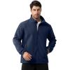 imageZITY Mens Lightweight Softshell Jacket Warm Fleece Lined Waterproof Rain Jacket Windbreaker Windproof Soft Shell OutdoorNavy