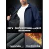 imageZITY Mens Lightweight Softshell Jacket Warm Fleece Lined Waterproof Rain Jacket Windbreaker Windproof Soft Shell OutdoorNavy