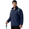 imageZITY Mens Lightweight Softshell Jacket Warm Fleece Lined Waterproof Rain Jacket Windbreaker Windproof Soft Shell OutdoorNavy