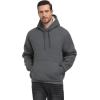 imageZITY Mens Pullover Hoodie Sweatshirts Thick Sherpa Lined Kangaroo Pocket Winter Windproof Warm Fleece Hoodie AthleticGrey