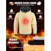imageZITY Mens Pullover Hoodie Sweatshirts Thick Sherpa Lined Kangaroo Pocket Winter Windproof Warm Fleece Hoodie AthleticGrey