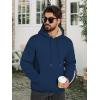 imageZITY Mens Pullover Hoodie Sweatshirts Thick Sherpa Lined Kangaroo Pocket Winter Windproof Warm Fleece Hoodie AthleticNavy