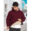 imageZITY Mens Pullover Hoodie Sweatshirts Thick Sherpa Lined Kangaroo Pocket Winter Windproof Warm Fleece Hoodie AthleticWine Red