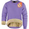 imageZITY Mens Crewneck Sweatshirt Heavyweight Fleece Sweatshirts Kangaroo Pocket Thick Winter Sherpa Lined Long Sleeve PulloverPurple