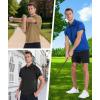 imageZITY 3 Pack Mens Polo Shirts Short Sleeve Performance Moisture Wicking Business Casual Athletic Collared Golf Shirts for MenGreylight Blueroyal Blue