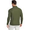 imageMens Long Sleeve Polo Shirts 3 Button Down with Pocket Classic Golf Breathable Solid Color Designed Collared Casual TeeArmy Green