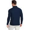 imageMens Long Sleeve Polo Shirts 3 Button Down with Pocket Classic Golf Breathable Solid Color Designed Collared Casual TeeBlue
