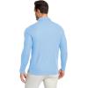imageMens Long Sleeve Polo Shirts 3 Button Down with Pocket Classic Golf Breathable Solid Color Designed Collared Casual TeeMoon Blue