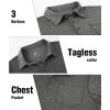 imageZITY Mens Casual Long Sleeve Polo Shirts Classic Button Cotton Work TShirt Collared Basic Golf Shirt with PocketGrey