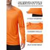 imageZITY 3 Pack Long Sleeve Shirts for Men UPF 50 Sun Protection Crew Neck TShirt Rash Guard for Hiking Running Swimming3packfluorescent OrangeWhiteLight Gray