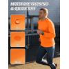 imageZITY 3 Pack Long Sleeve Shirts for Men UPF 50 Sun Protection Crew Neck TShirt Rash Guard for Hiking Running Swimming3packfluorescent OrangeWhiteLight Gray