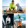 imageZITY 3 Pack Long Sleeve Shirts for Men UPF 50 Sun Protection Crew Neck TShirt Rash Guard for Hiking Running SwimmingLightgrayneonorangewhite