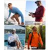 imageZITY 5 Pack Mens Sun Protection Long Sleeve Hoodie Shirts UPF 50 Fishing Shirts Lightweight Athletic Rash Guard SweatshirtsDarkgrayDarkblueWhiteRedBlack