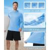 imageZITY 5 Pack Mens Sun Protection Long Sleeve Hoodie Shirts UPF 50 Fishing Shirts Lightweight Athletic Rash Guard SweatshirtsLightblueWhiteLightgrayOrangeFluorescent Green