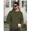 imageZITY Mens Sherpa Lined Hoodie Sweatshirts Heavy Pullover Kangaroo Pocket Winter Windproof Warm Fleece Hoodie AthleticArmy Green
