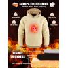 imageZITY Mens Sherpa Lined Hoodie Sweatshirts Heavy Pullover Kangaroo Pocket Winter Windproof Warm Fleece Hoodie AthleticLight Brown