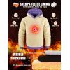 imageZITY Mens Sherpa Lined Hoodie Sweatshirts Heavy Pullover Kangaroo Pocket Winter Windproof Warm Fleece Hoodie AthleticPurple