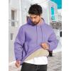 imageZITY Mens Sherpa Lined Hoodie Sweatshirts Heavy Pullover Kangaroo Pocket Winter Windproof Warm Fleece Hoodie AthleticPurple