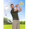 imageZITY Select Golf Shirts for Men Short Sleeve UPF 50 Print Performance Polo Moisture Wicking Funny Golf Collared ShirtsBlack Duck Gesture