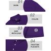 imageZITY Select Golf Shirts for Men Short Sleeve UPF 50 Print Performance Polo Moisture Wicking Funny Golf Collared ShirtsPurple Oval