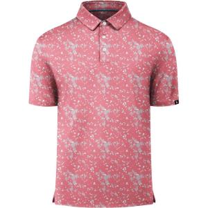 imageZITY Select Golf Shirts for Men Short Sleeve UPF 50 Print Performance Polo Moisture Wicking Funny Golf Collared ShirtsPink Splash