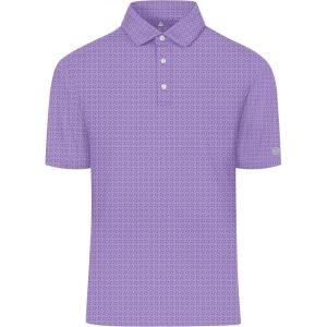 imageZITY Select Golf Shirts for Men Short Sleeve UPF 50 Print Performance Polo Moisture Wicking Funny Golf Collared ShirtsPurple Snowflake Geometry