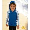 imageZITY Boys Rash Guard Hooded Fishing Shirt Kids UPF 50 Long Sleeve Sun Hoodie Youth UV Protection Beach Swim ShirtsCobalt Blue
