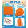 imageZITY Boys Rash Guard Hooded Fishing Shirt Kids UPF 50 Long Sleeve Sun Hoodie Youth UV Protection Beach Swim ShirtsLeaf Orange