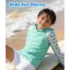 imageZITY Boys Rash Guard Hooded Fishing Shirt Kids UPF 50 Long Sleeve Sun Hoodie Youth UV Protection Beach Swim ShirtsMint Green