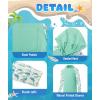 imageZITY Boys Rash Guard Hooded Fishing Shirt Kids UPF 50 Long Sleeve Sun Hoodie Youth UV Protection Beach Swim ShirtsMint Green