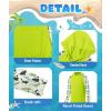 imageZITY Boys Rash Guard Hooded Fishing Shirt Kids UPF 50 Long Sleeve Sun Hoodie Youth UV Protection Beach Swim ShirtsNeon Green