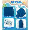 imageZITY Boys Rash Guard Hooded Fishing Shirt Kids UPF 50 Long Sleeve Sun Hoodie Youth UV Protection Beach Swim ShirtsRoyal Blue